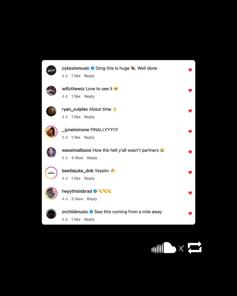 repostexchange's tweet photo. The industry and the community have spoken: the @SoundCloud x #RepostExchange partnership is a massive win for independent music. We wanted to stop by your feed and say a massive THANK YOU to everyone who blew up the comments and shared the news... let’s get it! https://t.co/WPMAsDwUAf