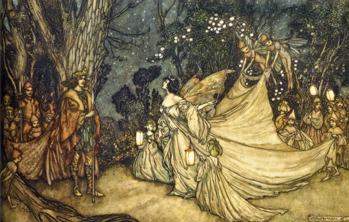 TitaniasRealm's tweet photo. Illustration by Arthur Rackham (1867-1939) for A Midsummer Night's Dream https://t.co/siOTTkOOWr
