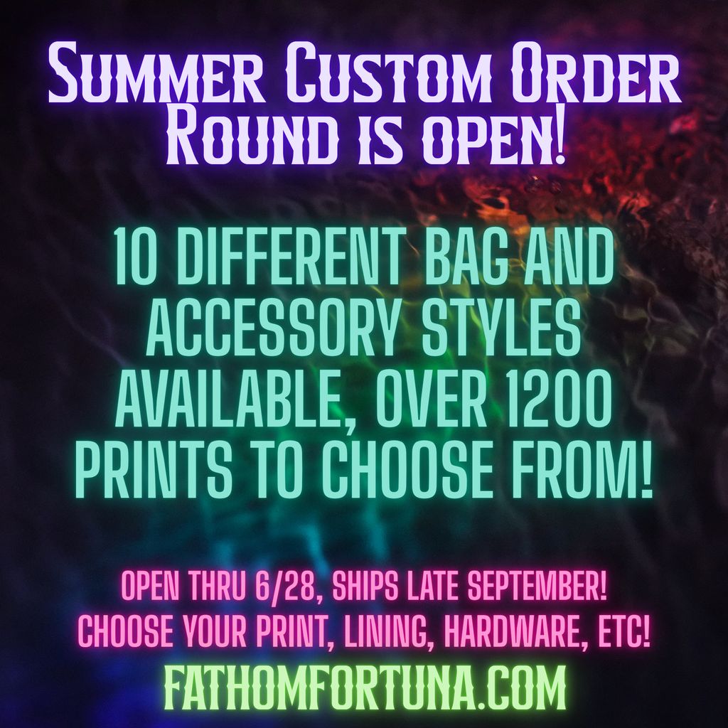 FathomFortuna's tweet photo. Also a reminder that this custom order round closes on Sunday! The next one will be in September, shipping late November in time for the holidays. Want an item from a past round? I can add it!

https://t.co/Wn8fQQPqat https://t.co/UVaMyI7n3b