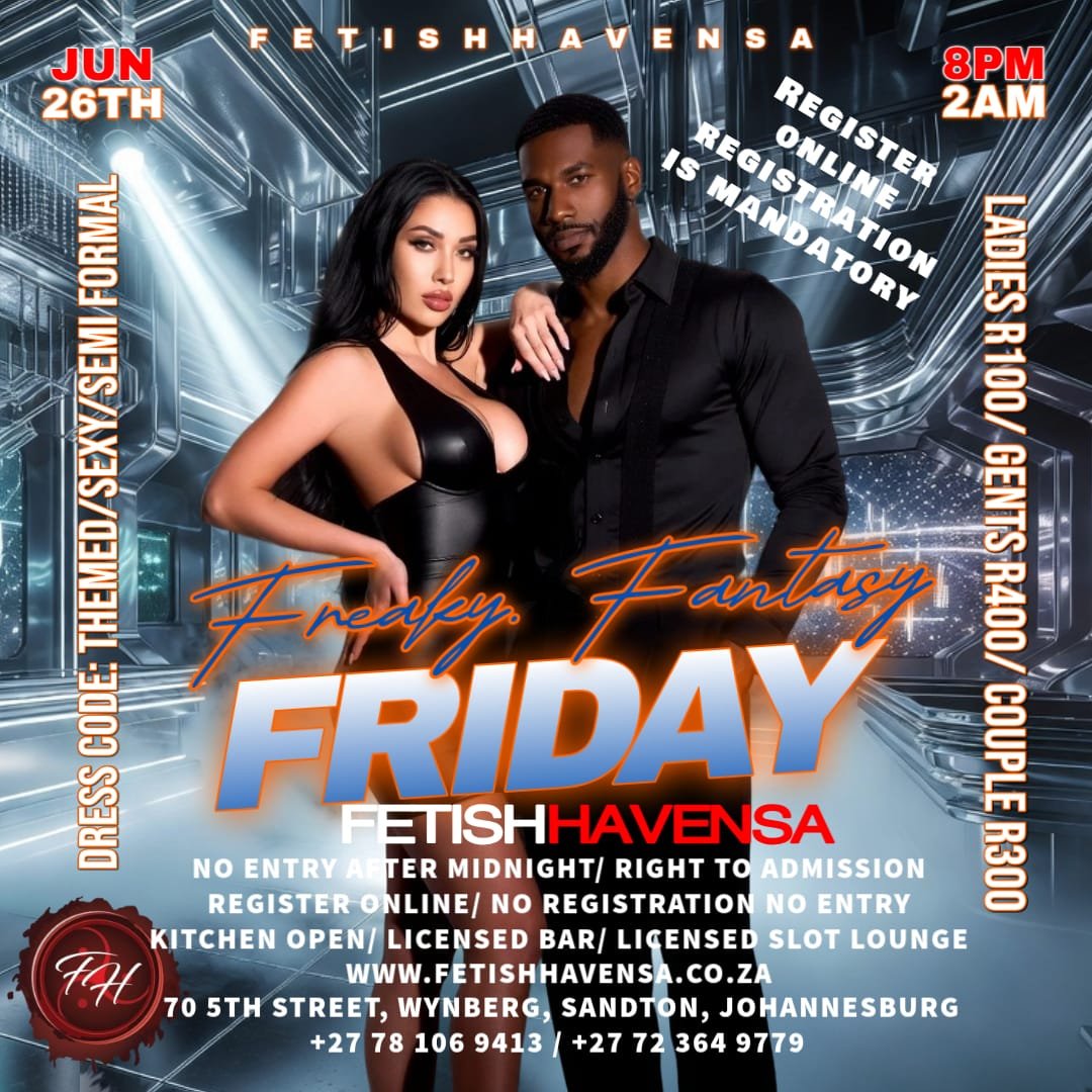 fetishhavensa's tweet photo. FRIDAYFANTASY #FRIDAYPARTY #ADULTPARTIES #KINKCLUB # TRENDING
@fetishhavensa https://t.co/Ooxm0X7wgi