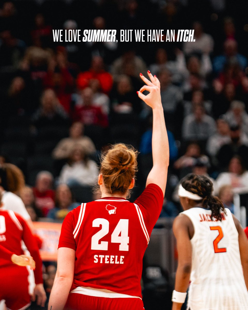 BadgerWBB's tweet photo. We love 𝙎𝙐𝙈𝙈𝙀𝙍, but we have an 𝙄𝙏𝘾𝙃.

#OnWisconsin | @UWHealth https://t.co/cz8ynAoByr