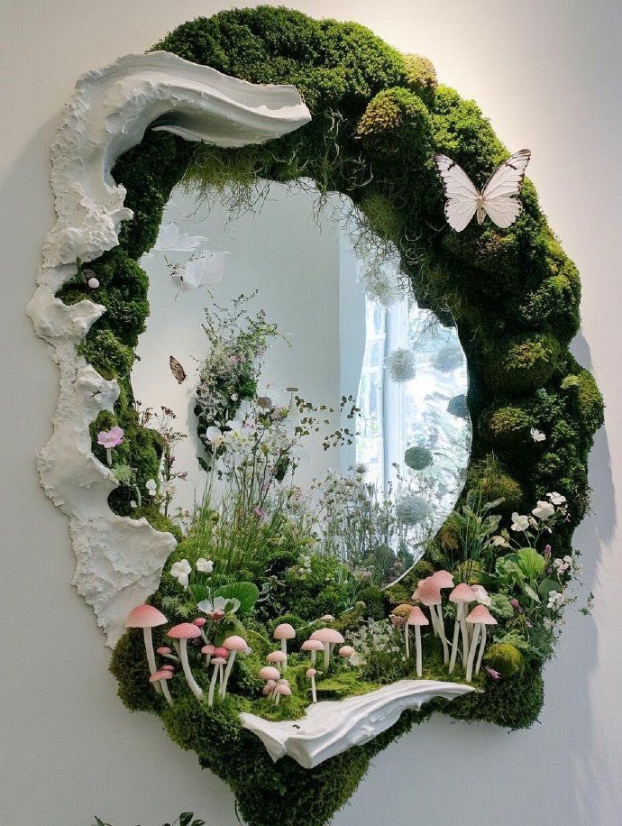 naturehealyou's tweet photo. I need a mystical mirror like this on my walls https://t.co/S8LAMnaoln