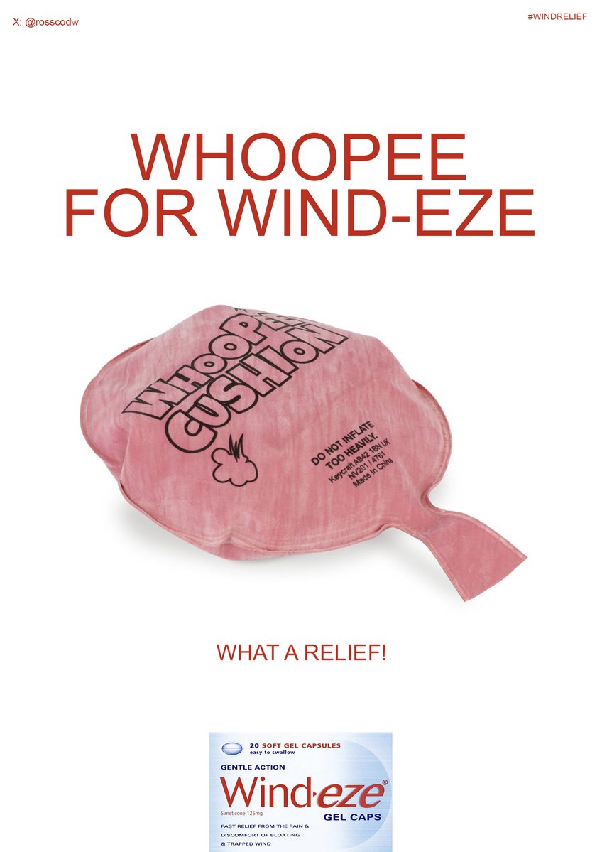 rosscodw's tweet photo. One Minute Brief of the Day - Create posters to advertise #WindReliefTablets 💨 @OneMinuteBriefs https://t.co/eiG6nazZl9