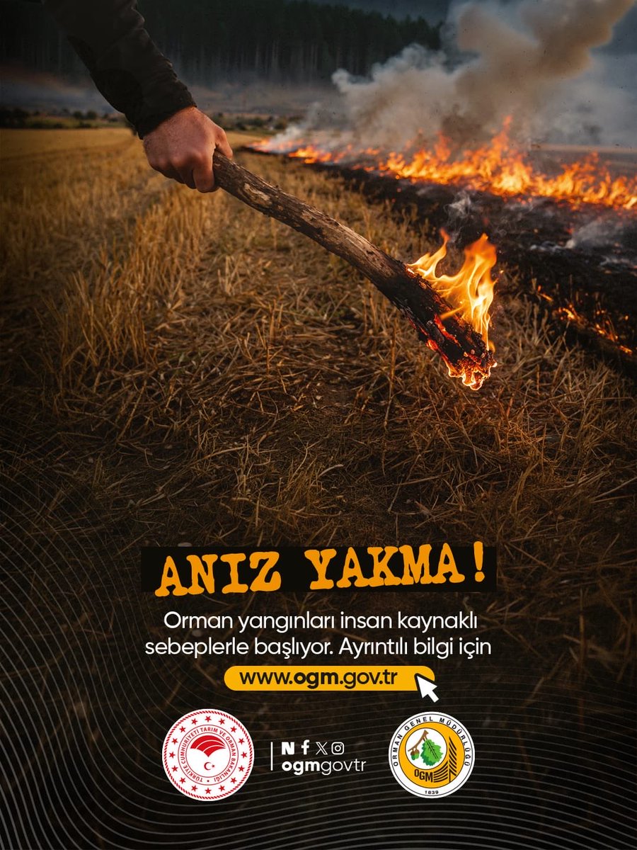 TarimMacka's tweet photo. Tarla temizliği için yakılan anız, sadece toprağı öldürmekle kalmaz, rüzgarla ormanlara sıçrayıp felaket getirir. Anız yakma, doğanın dengesini bozma. Yeşil Vatan hep yeşil kalsın. 🌾🔥 @TCTarim @ibrahimyumakli https://t.co/cRgyrKtZJL