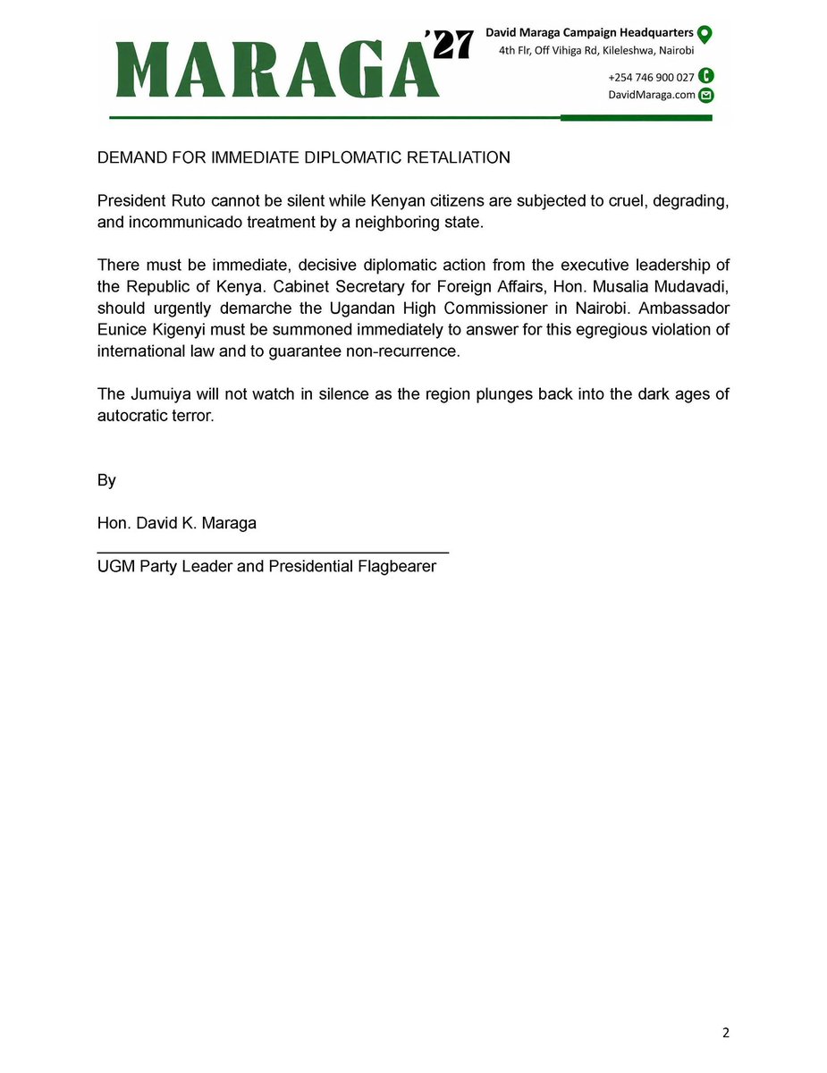 dkmaraga's tweet photo. STATEMENT ON THE UNLAWFUL DETENTION OF SENIOR COUNSEL MARTHA KARUA https://t.co/w4I39aISVt