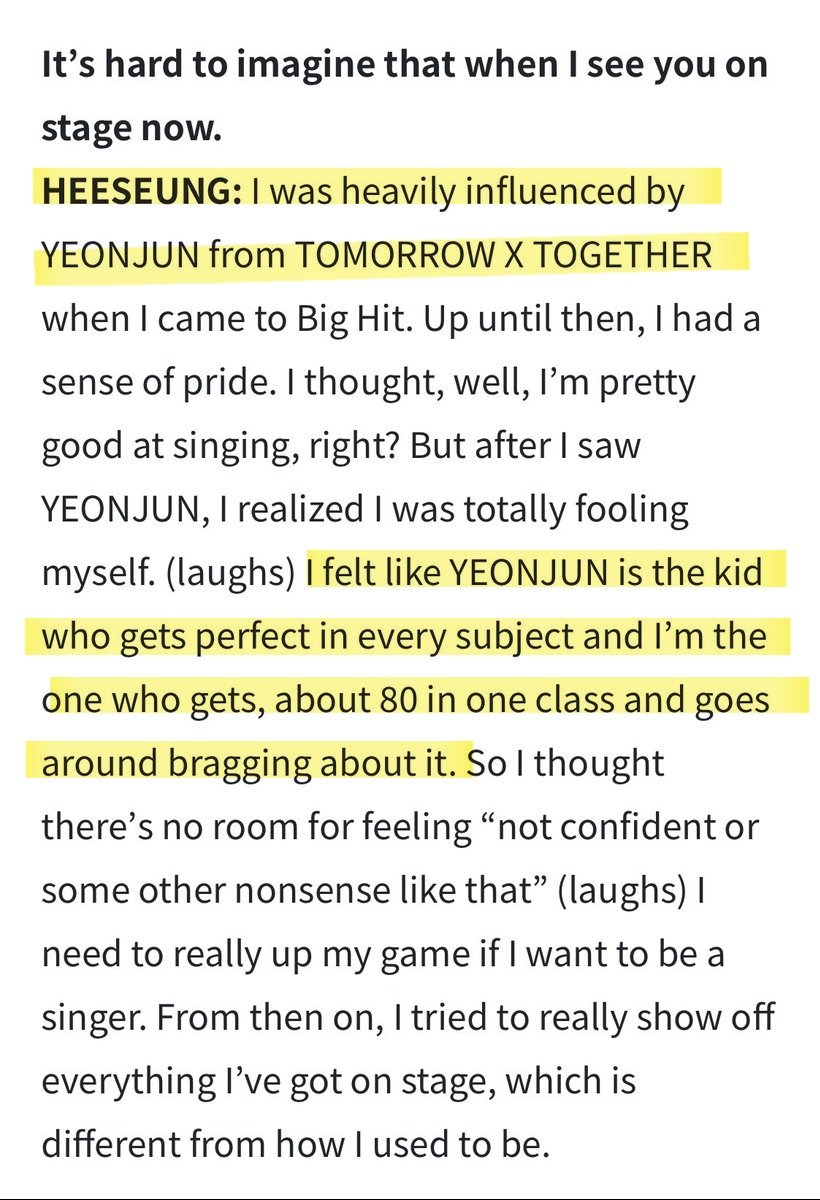 dnsisto's tweet photo. Evan (Heeseung) about YEONJUN in a previous interview: "I was heavily influenced by YEONJUN" https://t.co/fT64SNKLCO