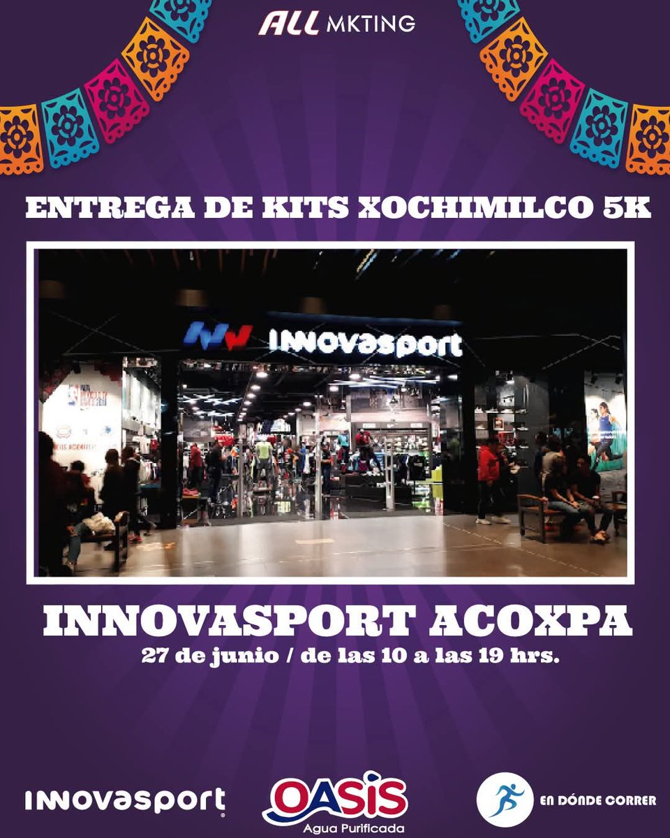 EnDondeCorrer's tweet photo. 🚨🚨ENTREGA DE KITS XOCHIMILCO 5K🚨🚨

Te esperamos el próximo sábado 27 de junio en Innovasport Acoxpa de las 10 am a las 7 pm para recoger tu kit de Xochimilco 5k

Últimos 20 número en: 

https://t.co/cq4rhNJxQz https://t.co/RPV1BnvBFA