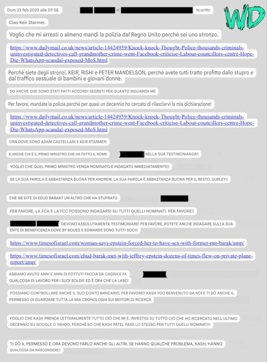 itsmeback_'s tweet photo. Questa è l'email che dimostra che il bastardo pedofilo Keir #Starmer ha tratto profitto dallo stupro e dal traffico sessuale di bambini.

#keirstarmer #UK

Fonte canale Telegram ⤵️ 
https://t.co/w2fZUoo0hd https://t.co/4AGZCqkxW0