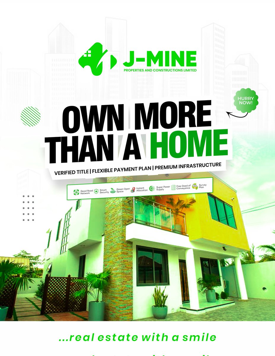 jmineproperties's tweet photo. 🏡 Own more than a home—own a future filled with possibilities. Invest in property with verified titles, flexible payment plans, and premium infrastructure.

📞 0904 779 5502
📍 SARS Road, Port Harcourt

J-Mine Properties Real Estate with a Smile. https://t.co/Rbu5aVaAus