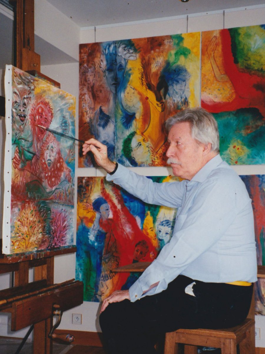 HENI's tweet photo. HENI is thrilled to release ‘Vibration of Colour’, a collection of paintings and a series of limited-edition prints by the legendary Swiss artist and watch designer Gérald Genta. 
 
📍 The artworks are available by application until 17:00 BST on 1 July.

Explore the paintings: https://t.co/KgKBur6Tmj
Explore the prints: https://t.co/adJuxU2Cq5

The paintings and editions are released in collaboration with the Estate of Gérald Genta.

#HENI #GéraldGenta #Art #LondonExhibition #VibrationOfColour