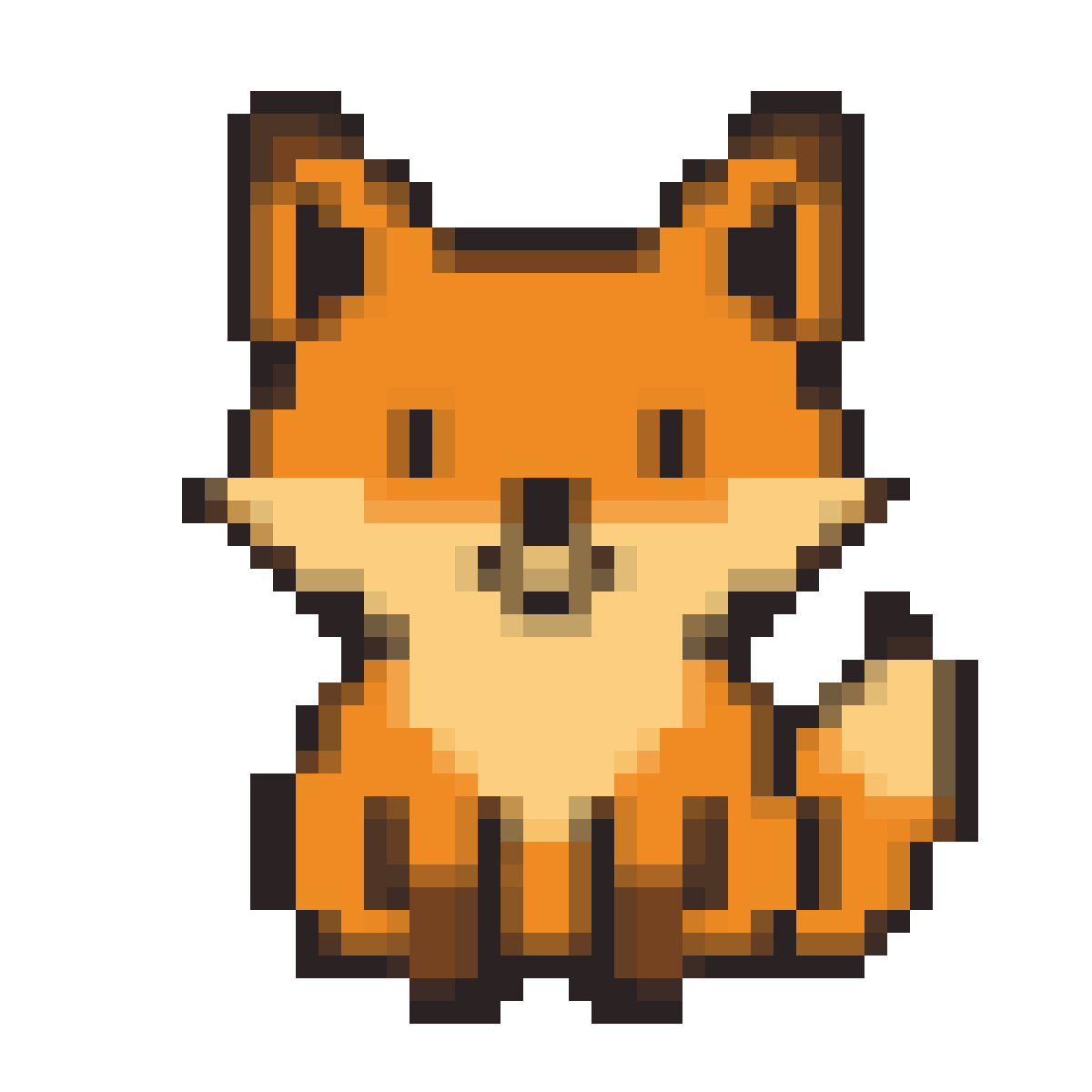 HituziANDO's tweet photo. 本日のドット絵
「キツネ」
#ドット絵 https://t.co/V8EDRNWp0Y