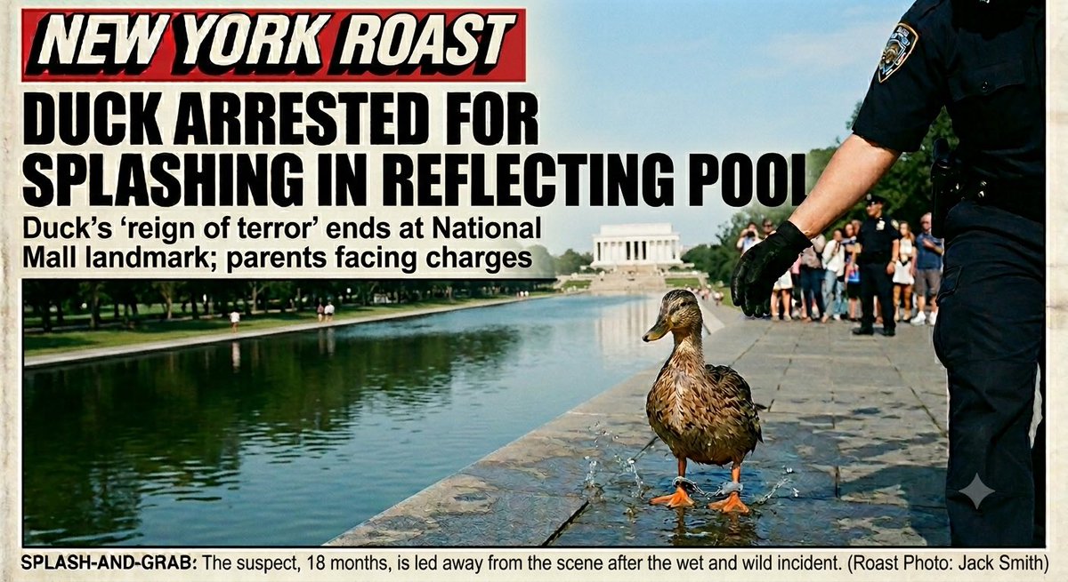 StevenB21874169's tweet photo. @NBCNews Breaking news!  Arrests at Reflecting Pool to include wild fowl. https://t.co/Q5cWbDYqwp