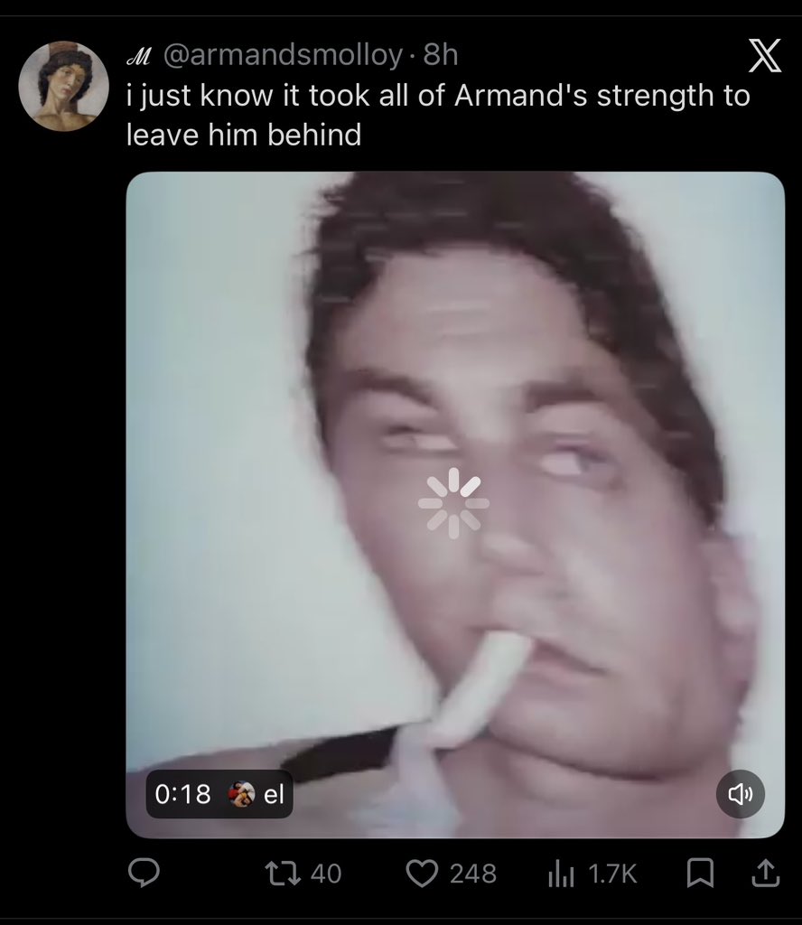 aeraese's tweet photo. @armandsmolloy The frame it froze on is killing Mr https://t.co/Hjg0bxNjcD