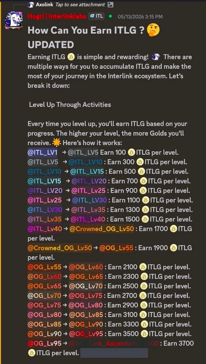 dd1fx's tweet photo. I am just getting to know you can get up to 188,000 $ITLG just by grinding discord or telegram from level 1 - 100

This is an alpha for you guys.
Get to work now! Don't say you were not informed.

The 5 $Fig plan for this year still holds 🤞.

Join Discord: https://t.co/EITHRrWr6y