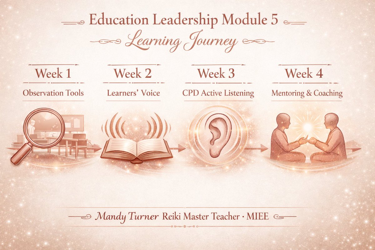MandysReiki's tweet photo. back on my Education leadership masters.....
week 4 getting #peer feedback towards my assignment.
#developing #individuals & #teams
For this module I have asked different peers.
I am enjoying designing development tools 😁
#education #leadership #masters
#observation #learnervoice #activelistening #CPD #developmenttools #mentoring #coaching #module5
#mandyturner #MIEE #innovation #vision 🙌🤩