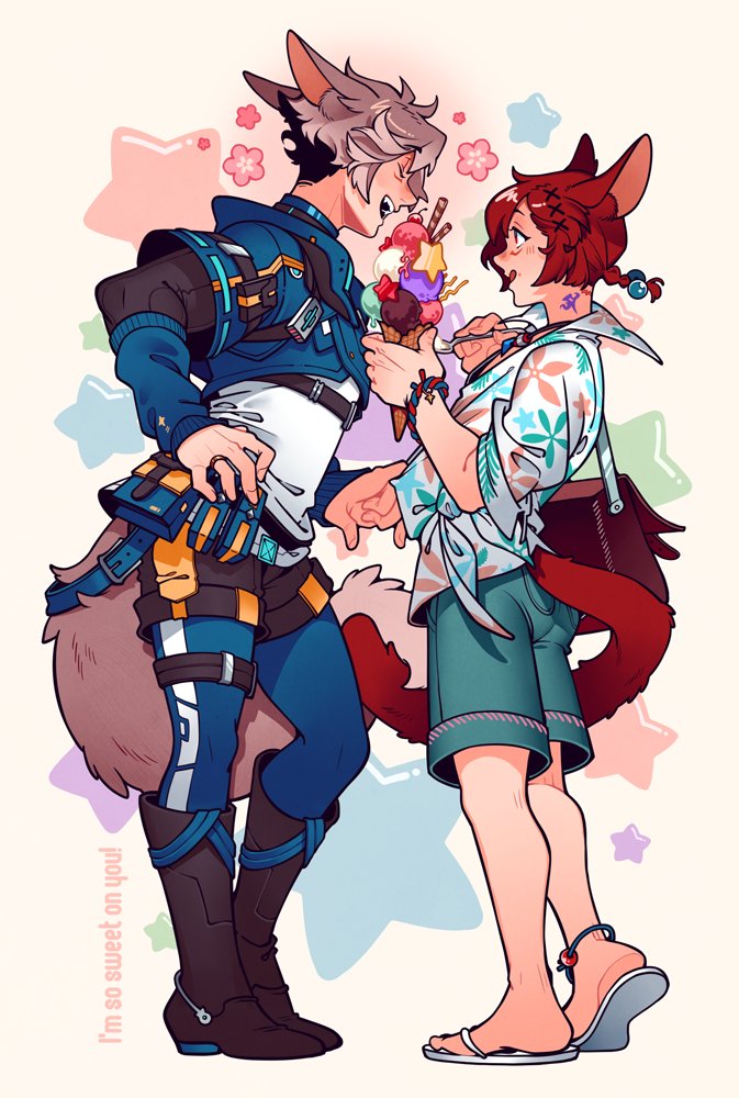 endymade's tweet photo. Born to eat ice cream on summer vacation with your boyfriend but forced to prog ClownTown instead. Life is suffering. #wolgraha https://t.co/dK8HE0JATA