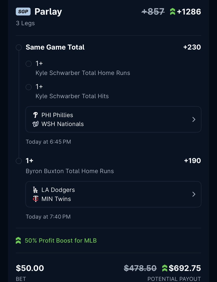propsmacker's tweet photo. 0.5 u on the chalk chalk lay of the day. Wouldn’t take without a boost. Use espn or fd they have boost or dk if you add a dummy leg.  Let’s cash us one gang 🙏 🍀 https://t.co/jtKlPBwXSl