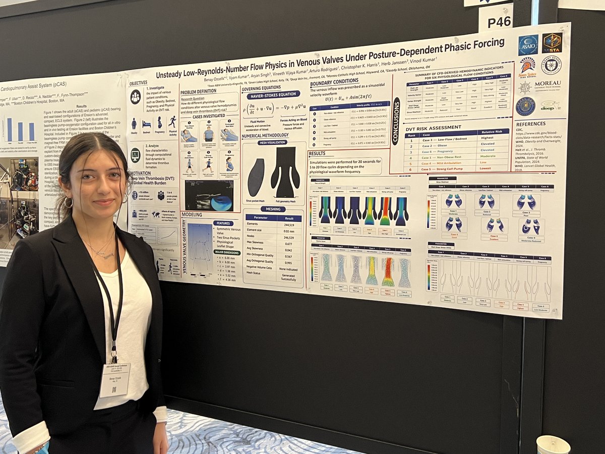 ASAIO8's tweet photo. Congratulations to Benay Ozcelik, a high school student from Texas, for presenting her research at 2026 ASAIO Conference!
Benay represents the next generation of innovators. We are proud to have her in the #ASAIOfyi community and can't wait to see where her journey takes her. https://t.co/O0X7CZEgr9