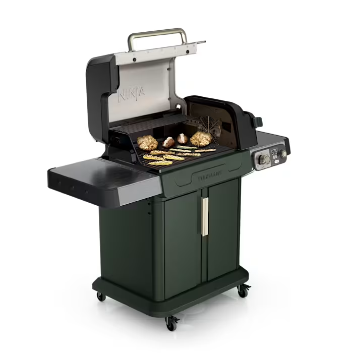 Garyvictory28's tweet photo. Hot take: SharkNinja is one of the most underrated companies in the world.

They enter saturated markets, out-engineer the incumbents, and price them into irrelevance.

Latest example: the Ninja FlexFlame.

A grill + smoker + griddle + roaster + pizza oven. One product. Zero compromises.

Weber has been doing one thing for 70 years. Ninja just did all of it.

🧵