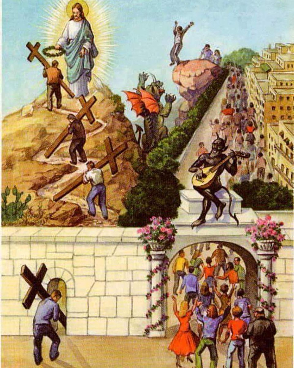 Santododia1's tweet photo. ✝️ EVANGELHO DO DIA - 23/06/2026

Mt 7,6.12-14

Naquele tempo, disse Jesus aos seus discípulos: 6 "Não deis aos cães as coisas santas, nem atireis vossas pérolas aos porcos; para que eles não as pisem com os pés e, voltando-se contra vós, vos despedacem. 12 Tudo quanto quereis que os outros vos façam, fazei também a eles. Nisto consiste a Lei e os Profetas. 13 Entrai pela porta estreita, porque larga é a porta e espaçoso é o caminho que leva à perdição, e muitos são os que entram por ele! 14 Como é estreita a porta e apertado o caminho que leva à vida! E são poucos os que o encontram"!

— Palavra da Salvação.

— Glória a Vós, Senhor.

Que as palavras do Santo Evangelho perdoem os nossos pecados e nos guardem para a Vida Eterna. Amém.