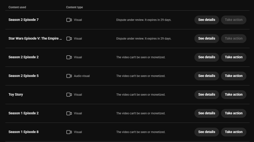 Pheas7's tweet photo. @TeamYouTube Why should creators even upload on your platform if you continuously let companies abuse power by claiming 3 seconds from an hour and 20 minute video?

Why is your system so bad that I get 0 claims on my drafts despite being up for days, but its publicly removed? https://t.co/zN6oST5PZI