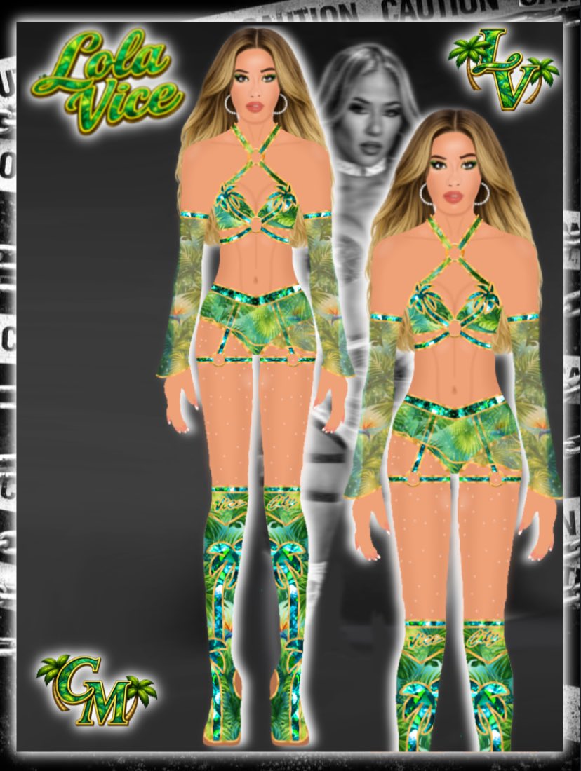 CMsGearDesigns's tweet photo. New Design for @lolavicewwe inspired by versace dress worn by @JLo 🌴💚

#lolavice #jenniferlopez #nxt #geardesigner #wrestlinggeardesigner https://t.co/QIkIb8rTRC