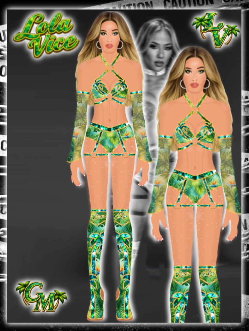 CMsGearDesigns's tweet photo. New Design for @lolavicewwe inspired by versace dress worn by @JLo 🌴💚

#lolavice #jenniferlopez #nxt #geardesigner #wrestlinggeardesigner https://t.co/QIkIb8rTRC