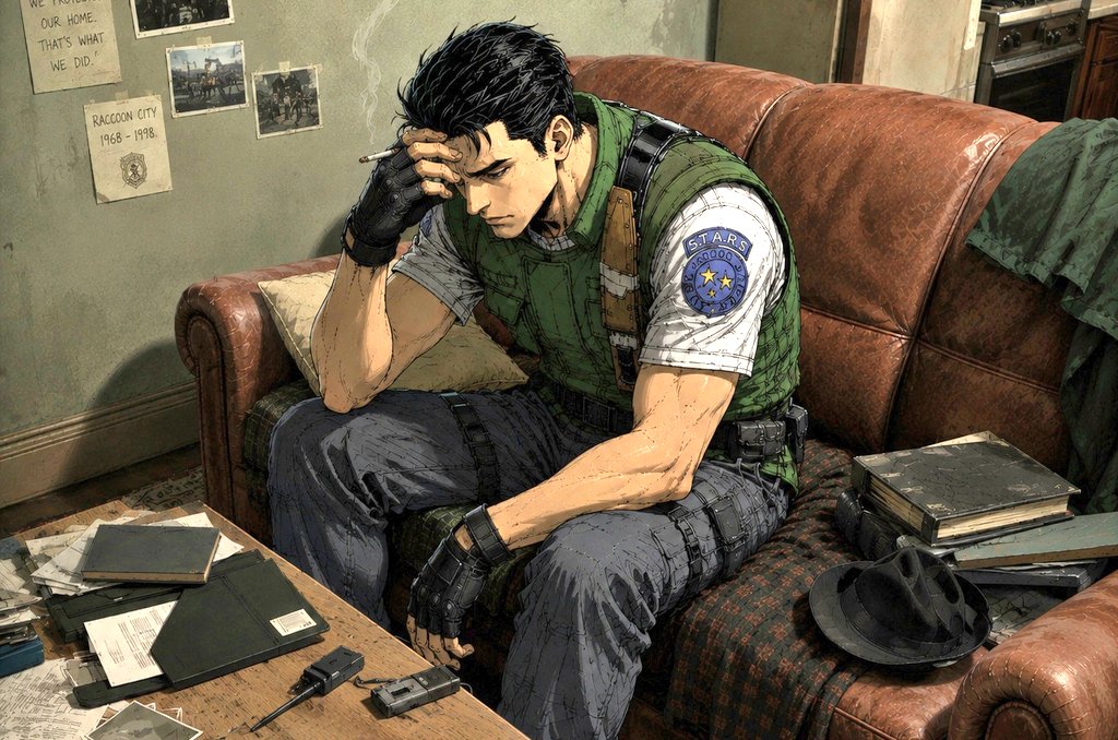 narfeyeron's tweet photo. Chris Redfield perdió demasiado con tan solo 25 años.

Su mente cargaba con el trauma de sus compañeros muertos, la caída de STARS y la impotencia de no haber podido evitar el desastre de Raccoon City.

Y lo peor es que no tenía ni idea de todo lo que aún le quedaba por vivir. https://t.co/2znbop72Sw