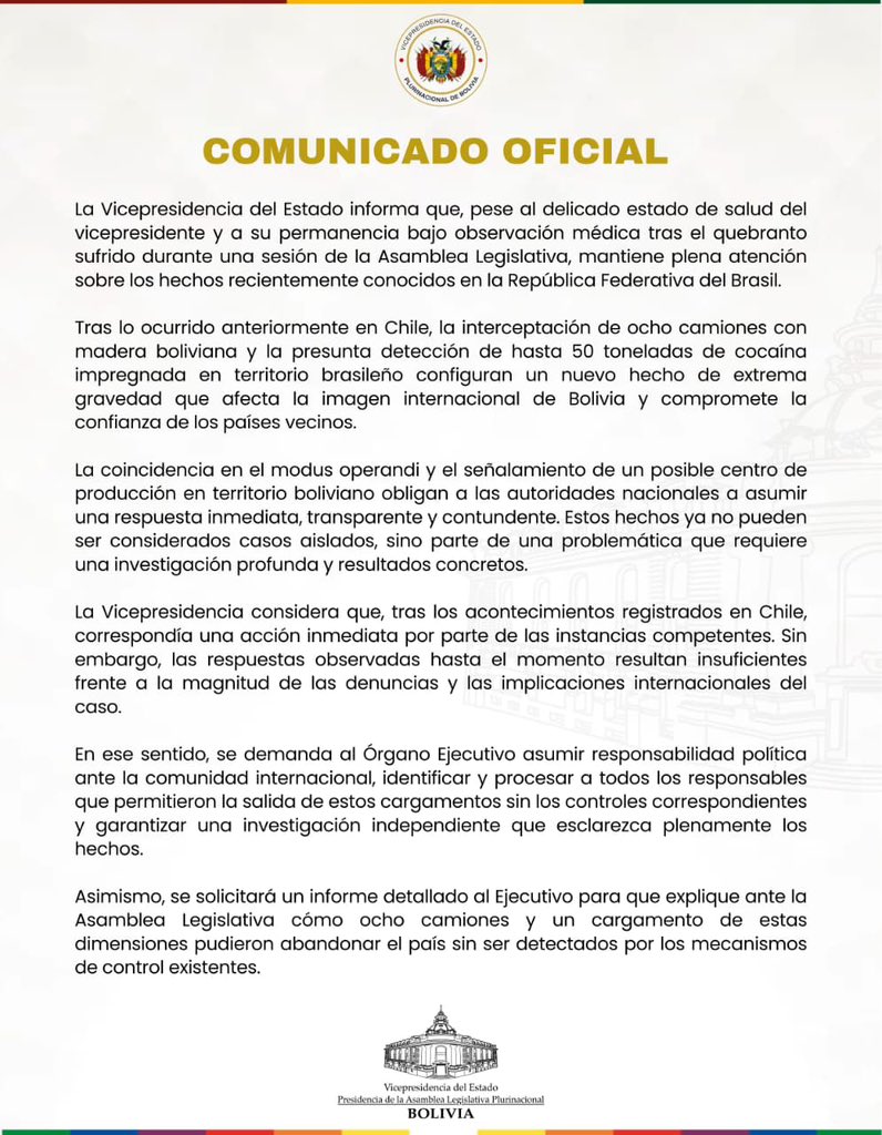 Vicepresidencia de Bolivia tweet media