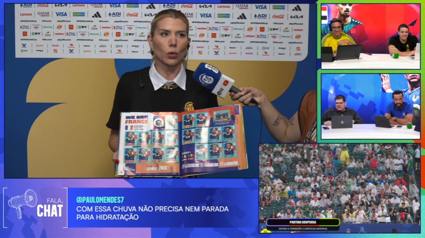 QGdoInter's tweet photo. *Não é uma crítica à CazeTV*

Será que existe algum treinamento pras equipes de transmissão aprenderem a ser profissionais em encherem linguiça pelo tempo que precisar quando os jogos ficam paralisados assim?

É algo inesperado e eles sabem ficar gastando tempo perfeitamente https://t.co/TtbOgjbiMl