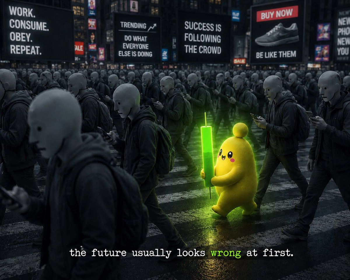 TinyHumansAISol's tweet photo. the future usually looks wrong at first.

you don’t have to fall into the same loop human.

its time for a tiny version of your self.

$Tiny /arc https://t.co/yTu83xidKR