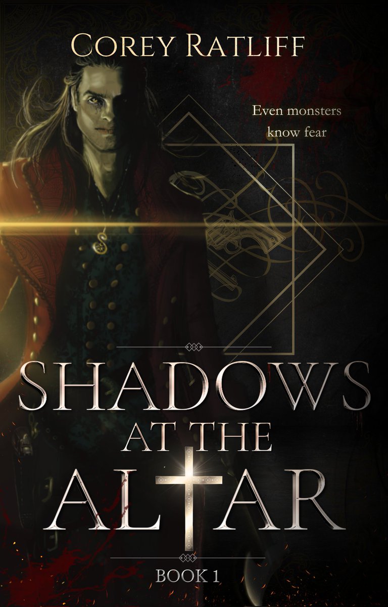 DKemeridou's tweet photo. 📣📣📣 COVER REVEAL 📣📣📣 

Excited to help with the cover reveal for Corey Ratliff's 'Shadows at the Altar'! 

Description: Many names have been shackled to my past. Son of God. Monster. Brother. Murderer. Savior. Heretic. Prophet. Hunter.

All true, depending on who's telling the story.

The House of Light finally caught me after years of treason and self-imposed exile. Now they demand the truth—why one of their own would free the vampyres of the North and the wolves of the Wilds.

They won't like what they hear. But that's why I let them capture me. They think they've chained a traitor. They have no idea they're listening to the only man who knows what's coming.

Cover Artist: Shelly Campbell 
Release date: June 11, 2027

Pre-order: https://t.co/RglMRYfpBz