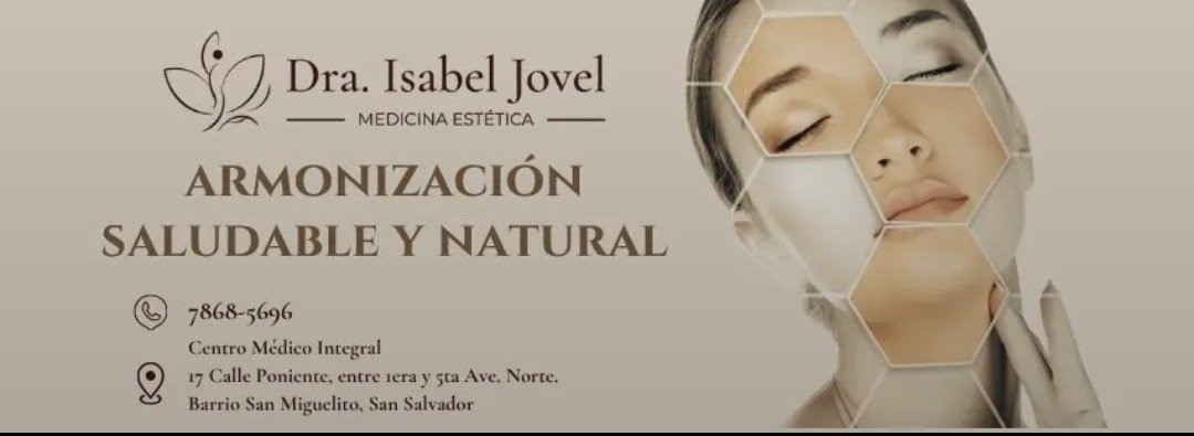 eccosv's tweet photo. 🟣#Publicidad || Dra. Isabel Jovel pone a disposición nuevos servicios de medicina estética en San Salvador

La Dra. Isabel Jovel invita a la población a conocer su Clínica de Medicina Estética, un espacio especializado en tratamientos orientados al bienestar, rejuvenecimiento y armonización facial, con atención profesional y personalizada.

La clínica ofrece procedimientos enfocados en resaltar la belleza natural de cada paciente mediante técnicas seguras y respaldadas por criterios médicos.

La especialista destaca su compromiso de brindar resultados armónicos, naturales y saludables, acompañando a cada persona en su proceso de cuidado estético con atención integral y de calidad.

📍 Dirección: 17 Calle Poniente, entre 1.ª y 5.ª Avenida Norte #223, Barrio San Miguelito, San Salvador.

📞 Información y citas: +503 7868-5696

Agenda tu cita y conoce los tratamientos diseñados para ayudarte a lucir y sentirte mejor.

⭐ Instagram: https://t.co/pXiuKbABME

⭐ Facebook: https://t.co/3Jz4JnNRzn