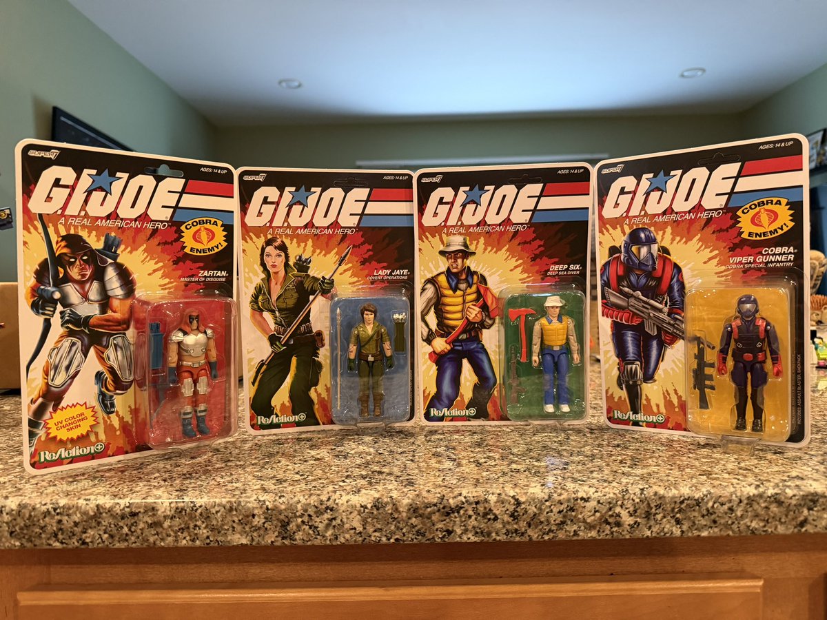 Toyhuntersholl2's tweet photo. G.I. Joe Reaction + Wave 9 arrives from @super7store !!
Excellent looking and really glad to see the Cobra Viper Gunner that was part of the Mothership, still wishing that could come back! Ready for the next wave!!
#gijoe #reaction #gijoereaction #cobra #oring https://t.co/KK3u3mbzJg