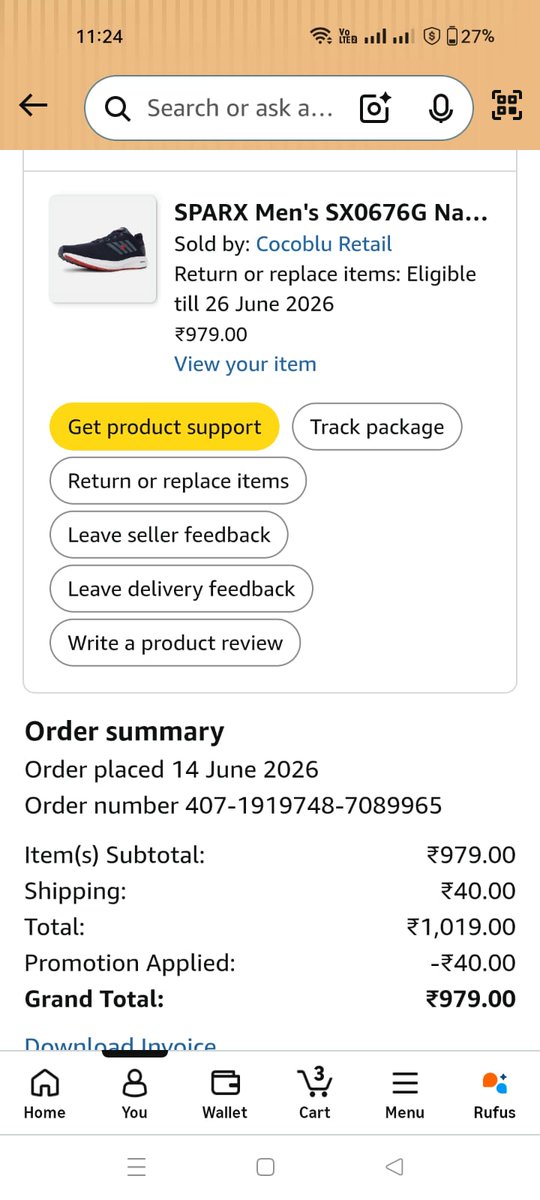 nagi4a5's tweet photo. @amazonIN @AmazonHelp can you help on below order, I have returned on 16/6/26, they were rescheduled ,again it will scheduled to 23/6/26. May I know why delay is happening. Can you please refund my amount and take your product whenever you want. @jagograhakjago https://t.co/K30F9fBDXF
