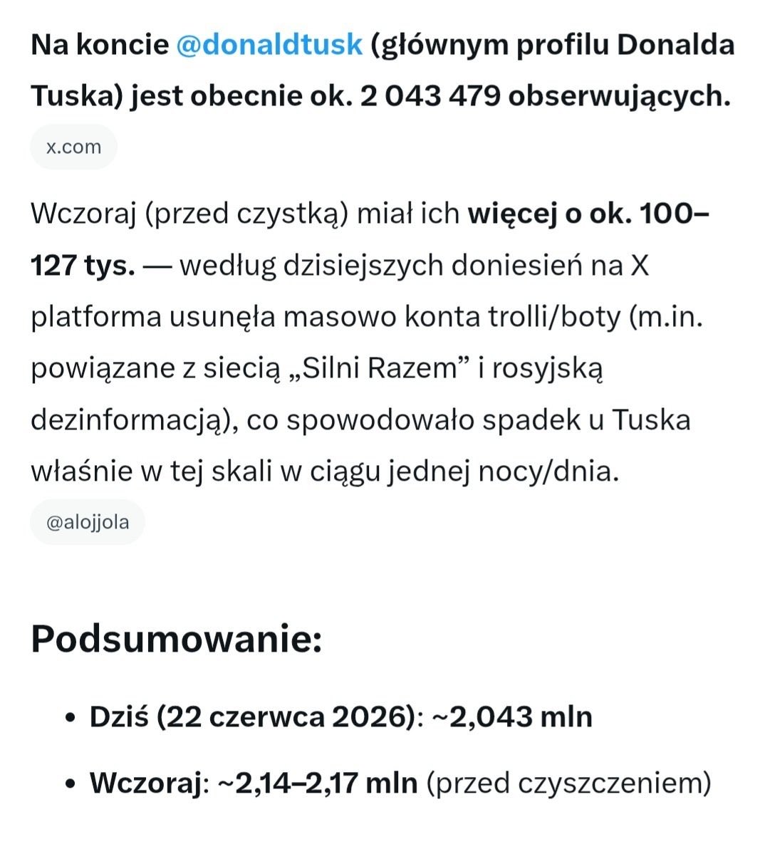 Dolny Śląsk J***ć Jagodno 🇵🇱 #PolskaBezTuska tweet media