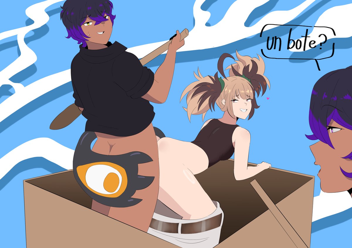 nareisfw's tweet photo. ya el ultimo dibujo que me mando el @SrT_737 junto con la chica botes creo que algunos la conocerán. Ahora me preguntarán "un bote?" y la verdad si, no tenia otro escenario en mente xd https://t.co/0IuuSuDFCJ