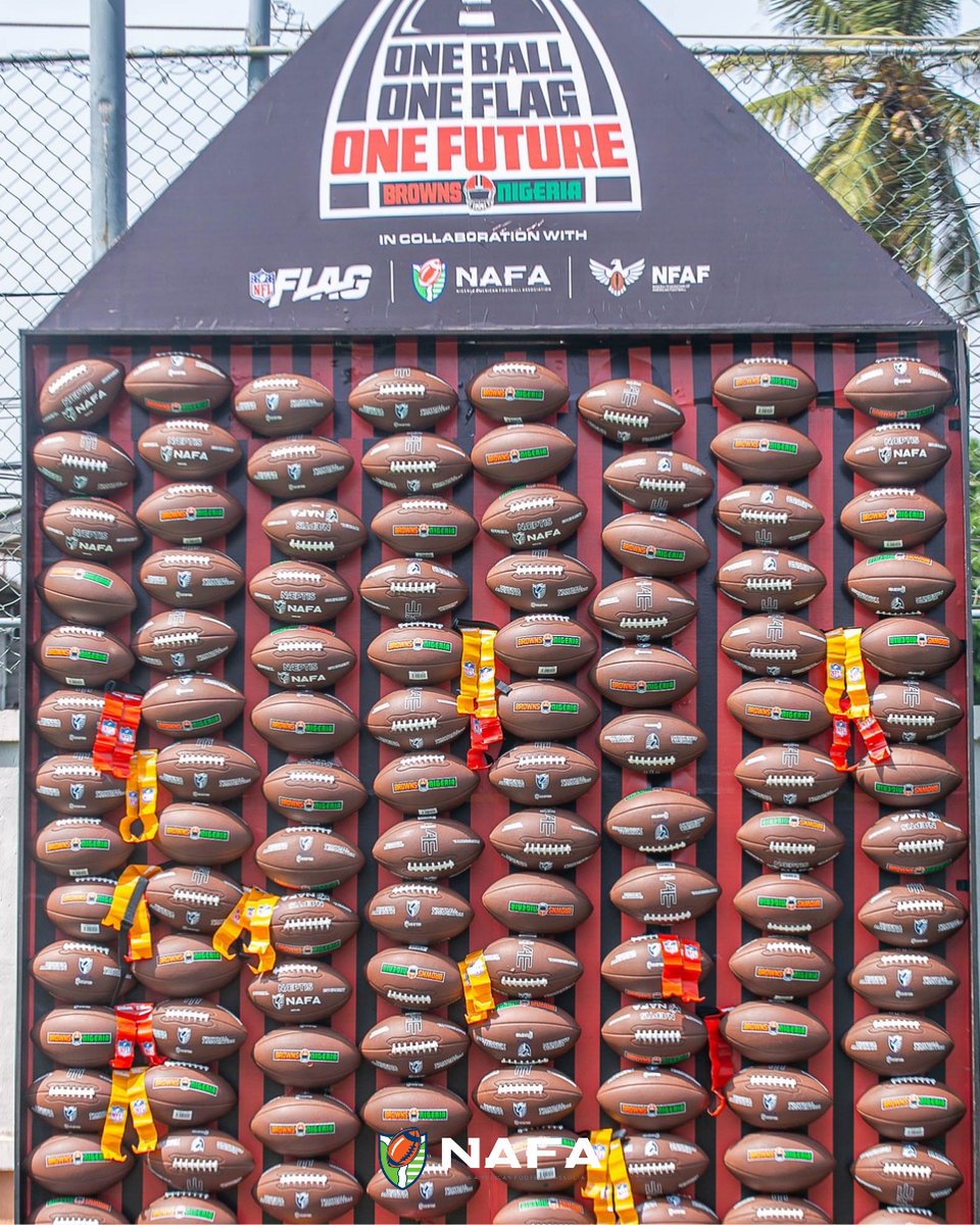 nafa_ng's tweet photo. Lagos and flag football just had a moment fr 

One Ball. One Flag. One Future. wasn’t just a campaign; it was a whole vibe.

From the wall to the confetti, the kids and the officials.

If you know, you know. If you don’t, the photos say everything 👇 https://t.co/3qSGXpxWHI