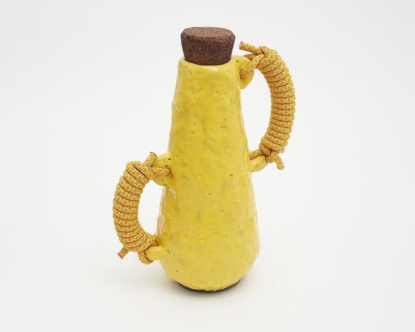 designboom's tweet photo. karl monies’ inherited craft explores how craft can evolve without losing its roots.

through vessels and lamps made of fungi, glass, clay, and metal, the project reinterprets traditional techniques through experimental materials and biological processes, treating making as something living rather than fixed.

presented during this year’s #3daysofdesign in copenhagen.
https://t.co/koTjQXZnnV