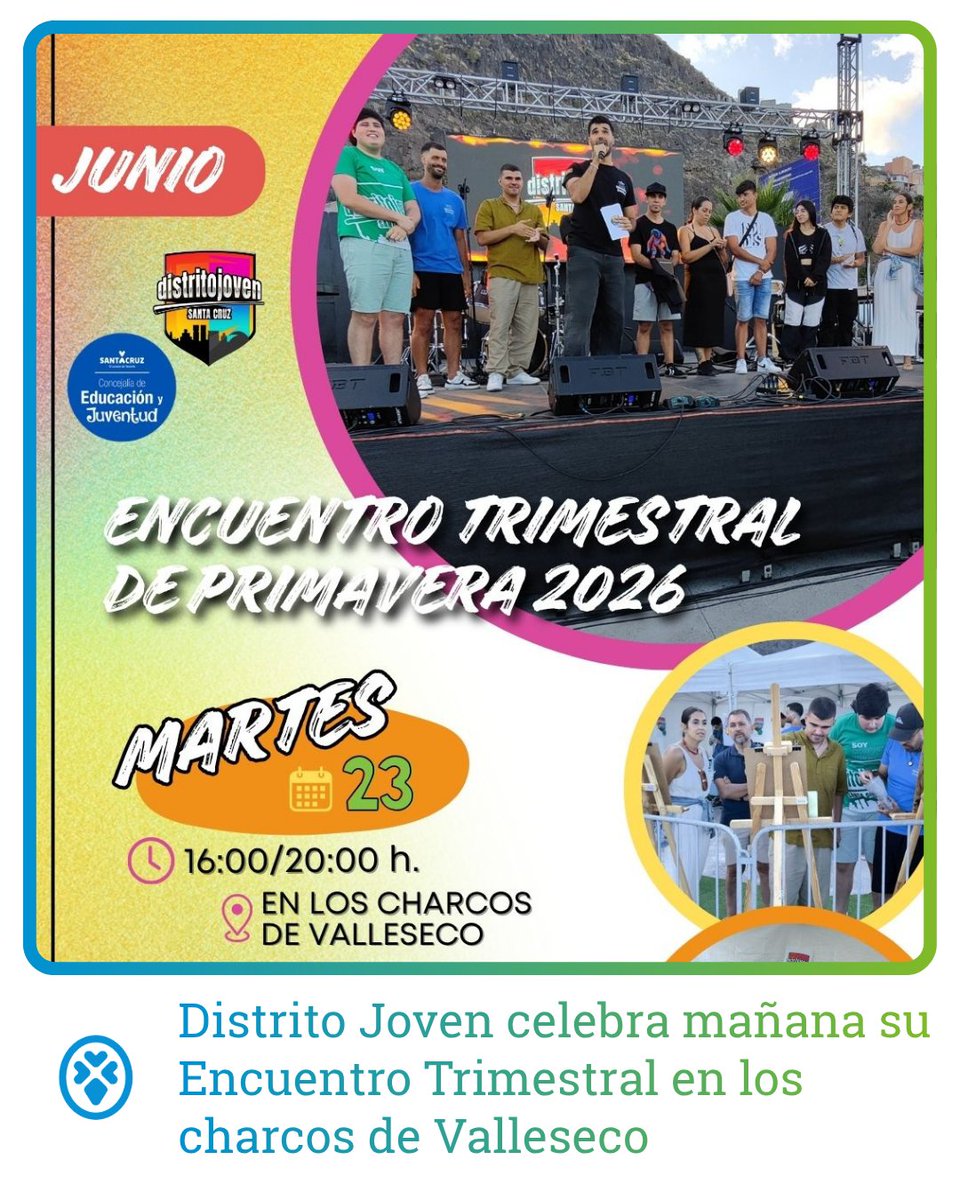 santacruz_ayto's tweet photo. 🎉🔥 Celebramos el Encuentro Trimestral de #DistritoJoven https://t.co/Cp8eIDwc8w