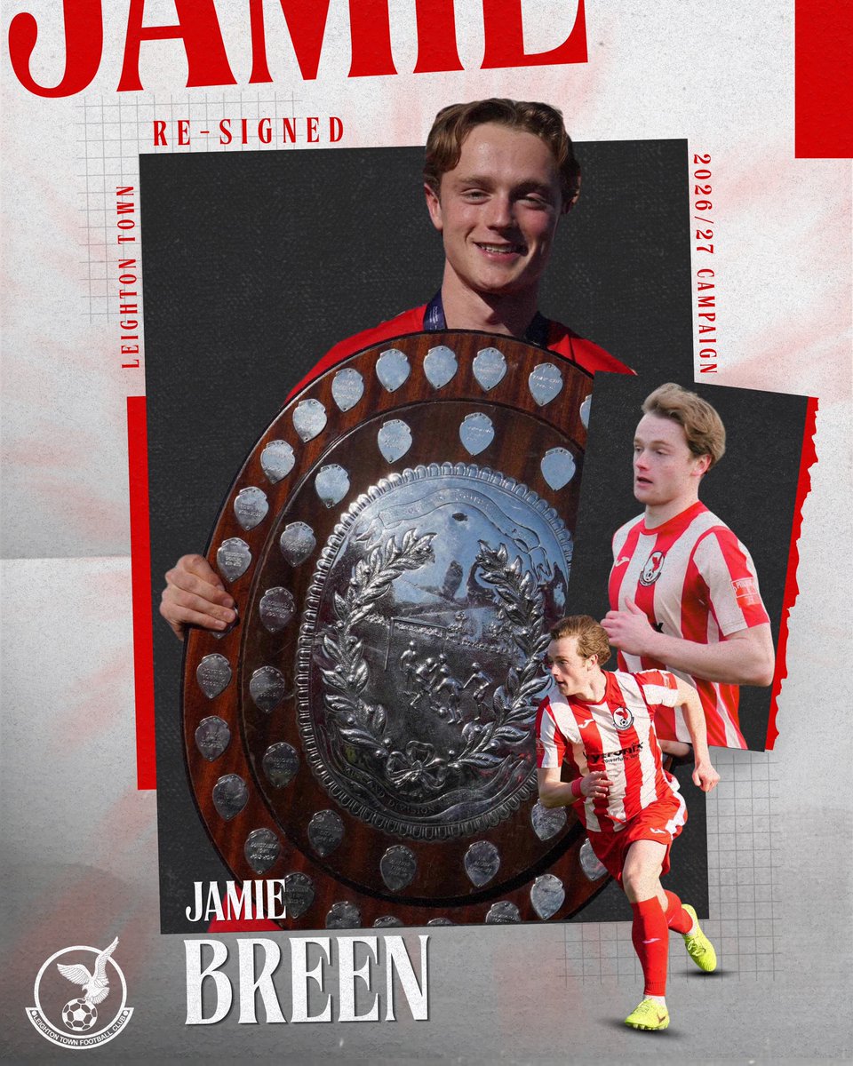 LeightonTownFC's tweet photo. ����𝐑𝐄𝐄𝐍’𝐒 𝐁𝐀𝐂𝐊! ✍️

Leighton Town are delighted to announce that full-back, Jamie Breen, has re-signed with the club ahead of the new campaign. 

Glad to keep you with us, Jamie! ❤️

#YourTownYourTeam https://t.co/lXonoiUdkT