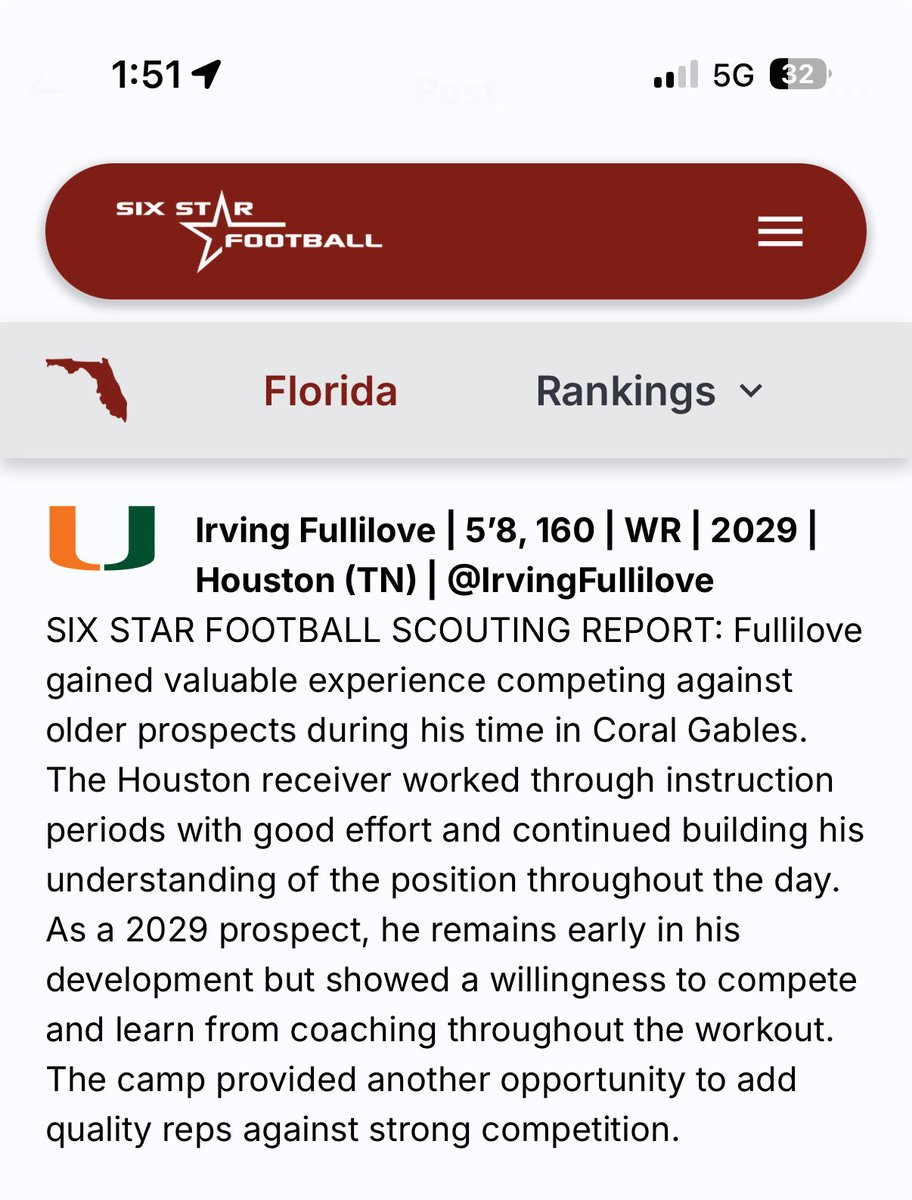 IrvingFullilove's tweet photo. @sixstarfootball  @Kevin_Beard9 @CanesFootball @CSmithScout @drew_toennies @LoganTillman @WRHitList @PrepRedzoneTN @TnVarsity @johnvarlas @d1highlights @Desh2t1 @HHSMustangs @HHSRecruits @coachdbo11 @RC_Thompson_ @ChadSimmons_ @joelhaley_ @TheUCReport @SacShowcase @ExpoRecruits @expocombine @shaynep_media