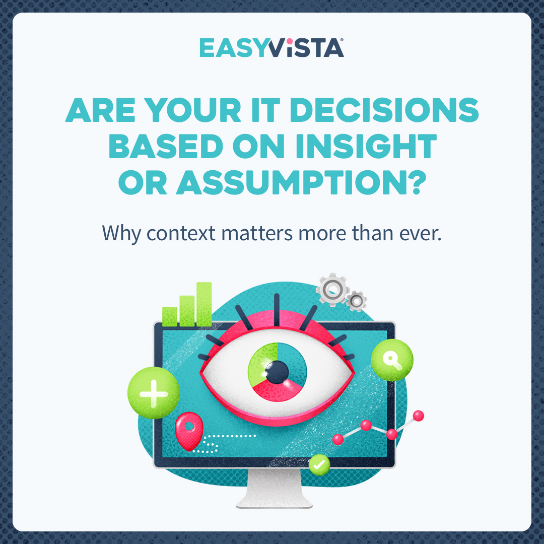 EasyVista's tweet photo. Every IT team has data.
What drives better decisions is context.

AI helps connect signals, uncover patterns &amp; surface the insights that matter, giving teams the clarity to prioritize and act with confidence.

Because information only becomes valuable when it can be understood. https://t.co/VPlbarFsPI