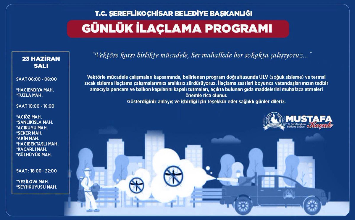 skbld's tweet photo. 🦟Yoğunlaştırılmış vektörle mücadele çalışmaları kapsamında, belirlenen program doğrultusunda ULV (soğuk sisleme) ve termal sıcak sisleme ilaçlama çalışmalarımızı aralıksız sürdürüyoruz. https://t.co/Tr42oLQ4VN