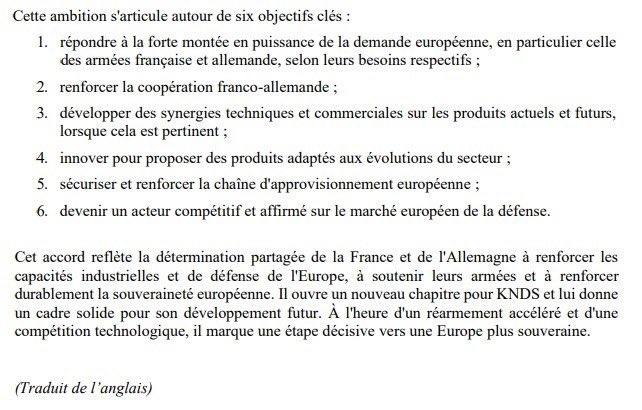 AllemagneDiplo's tweet photo. Cet accord 🇫🇷🇩🇪 sur la stratégie et la gouvernance de KNDS constitue une avancée déterminante. Il renforce notre coopération dans l’industrie de l’armement, notre défense et notre souveraineté. Une bonne nouvelle face à la persistance de la menace russe. https://t.co/jXtWrwNHmP