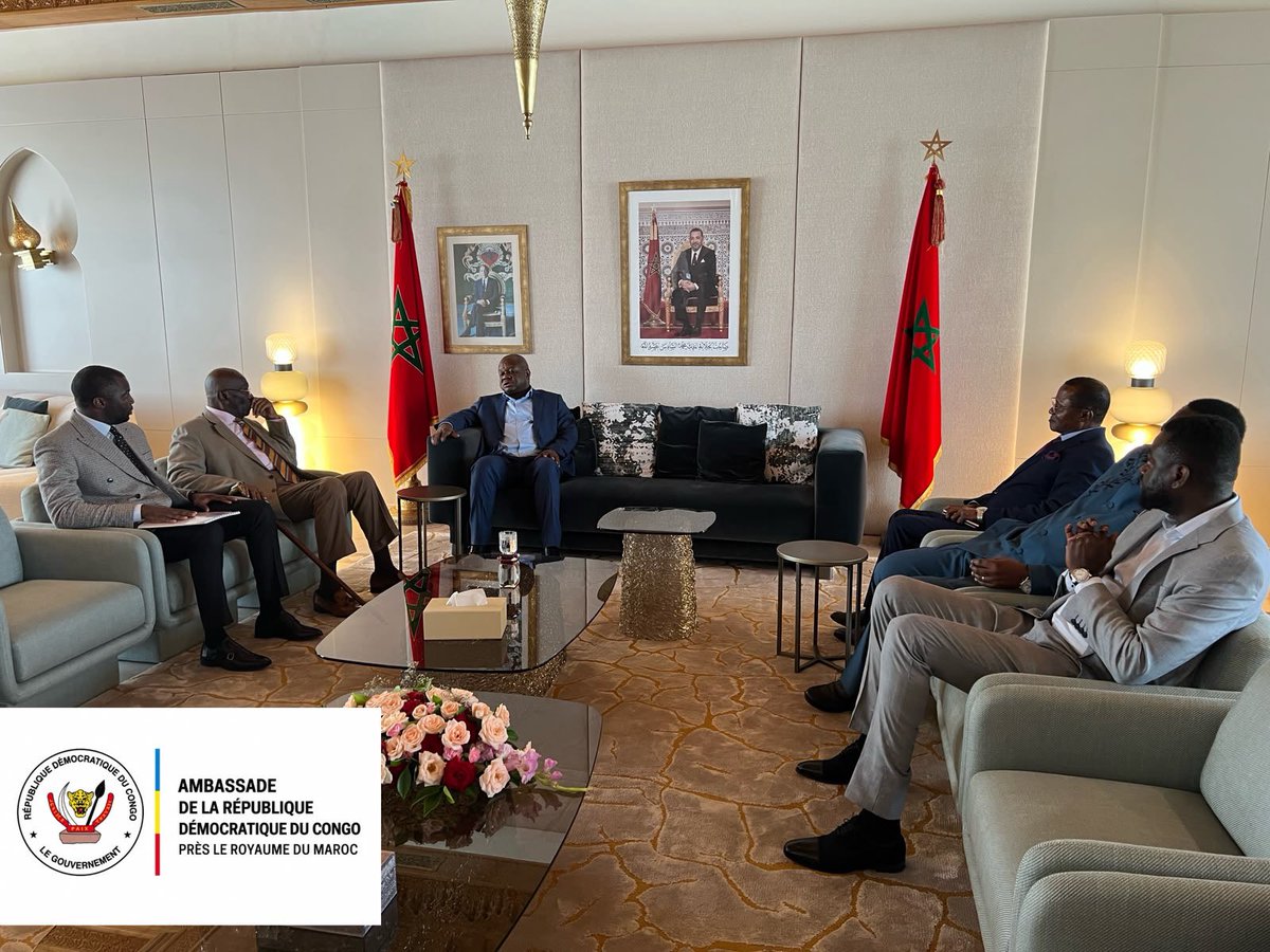 SNdonge's tweet photo. Ravie d’avoir fait partie de la délégation congolaise, conduite par S.E. @AmbHenriMangaya , pour l’accueil de S.E. Monsieur le Ministre délégué aux Affaires étrangères @CrispinMbadu 🇨🇩 @Presidence_RDC @PrimatureRDC @RDC_Minafet @radiookapi @RFIAfrique https://t.co/SKYwtEtUZ3