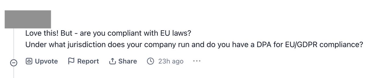 venturetwins's tweet photo. Think I found the worst Product Hunt comment of all time https://t.co/NUHDprThhN