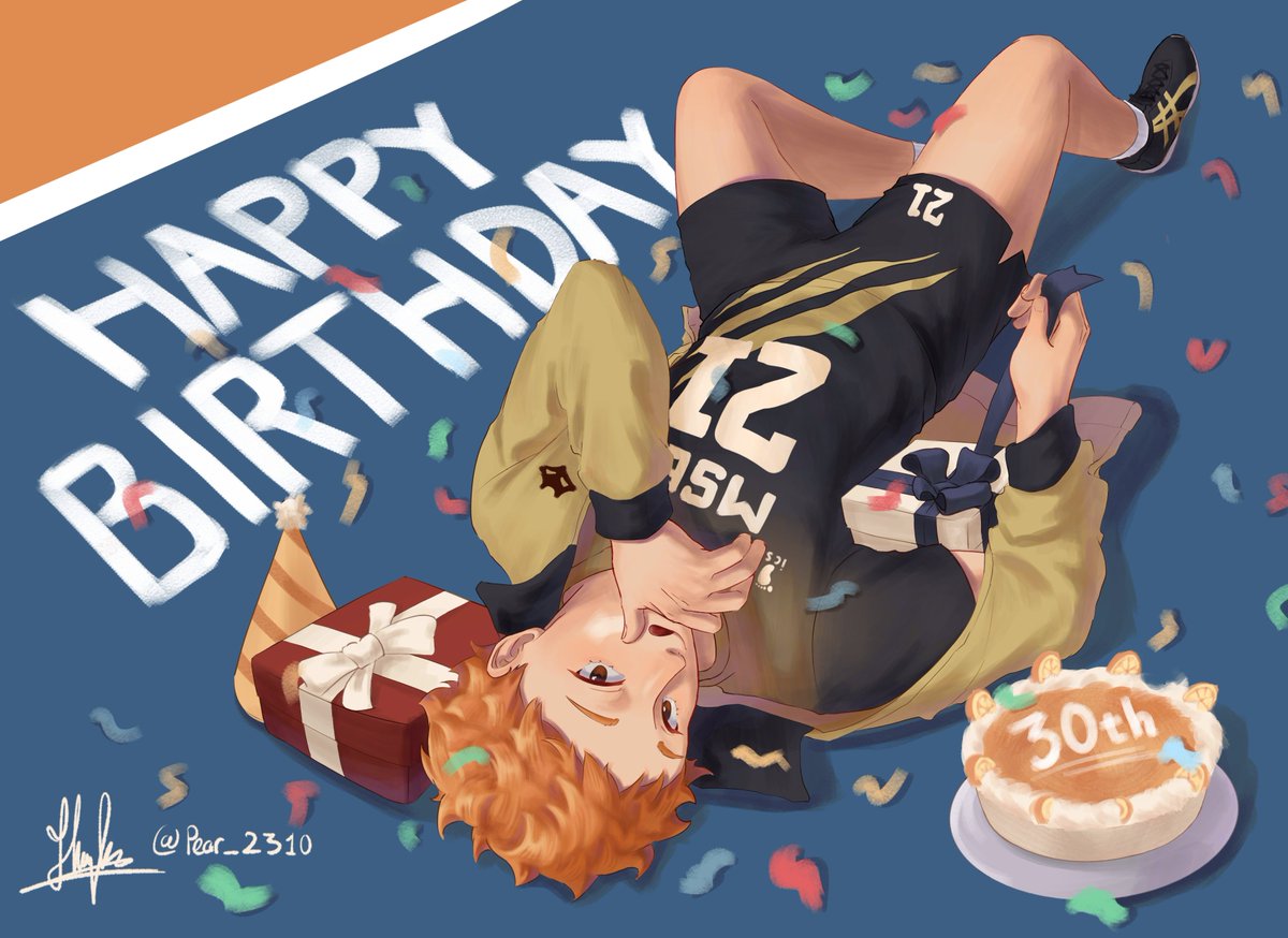 Pear_2310's tweet photo. it's Shoyo's month, not Shoyo's day🥳
#日向翔陽誕生祭2026 https://t.co/xye6kxBDtp