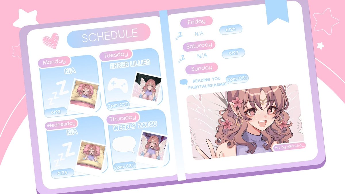 sugarxdrops's tweet photo. Waow what's this...? I'm finally back on a schedule! We've got lots of fun planned for this week, so be sure to stop by! 

No stream today, but I'll see my Faemily again tomorrow~ https://t.co/605gqatvNM