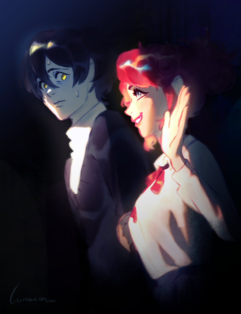 lumiauart's tweet photo. «She... Is alive?» ✦ #HelloCharlotte

#Charles #Scarlett #redraw https://t.co/FRVoTLrCUs